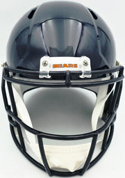 Brian Urlacher Autographed Chicago Bears Blue Full Size Speed Replica Helmet (In Orange) "HOF 18" Beckett BAS Witness Stock #261932