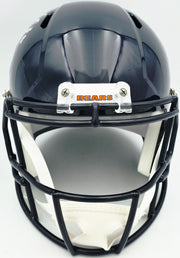 Brian Urlacher Autographed Chicago Bears Blue Full Size Speed Replica Helmet (In White) "HOF 18" Beckett BAS Witness Stock #261933