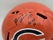 Brian Urlacher Autographed Chicago Bears Orange Full Size Speed Replica Helmet "HOF 18" Beckett BAS Witness Stock #261934