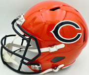 Brian Urlacher Autographed Chicago Bears Orange Full Size Speed Replica Helmet "HOF 18" Beckett BAS Witness Stock #261934