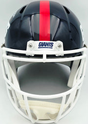Lawrence Taylor Autographed New York Giants Blue 1980-99 Throwback Full Size Speed Replica Helmet Beckett BAS Witness Stock #261939