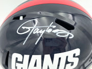 Lawrence Taylor Autographed New York Giants Blue 1981-99 Throwback Full Size Speed Replica Helmet Beckett BAS Witness Stock #261940