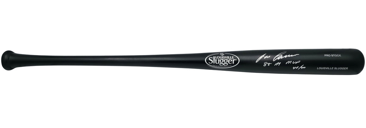Jose Canseco Autographed Black Louisville Slugger Pro Stock Baseball Bat Oakland A's "88 AL MVP 40/40" Beckett BAS Witness Stock #261880