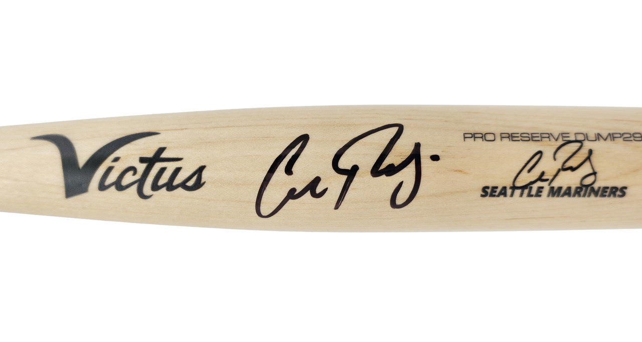 Cal Raleigh Autographed Blonde Victus Player Model Torpedo 18" Mini Baseball Bat Seattle Mariners Fanatics & MLB Holo Stock #261874