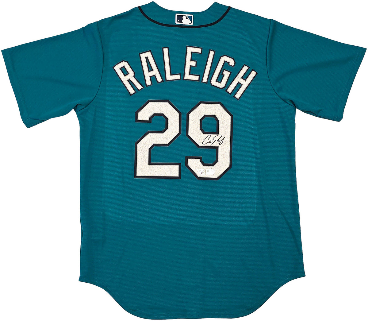 Seattle Mariners Cal Raleigh Autographed Teal Nike Jersey Fanatics & MLB Holo Stock #261842