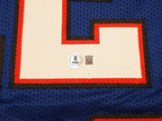 Buffalo Bills Jim Kelly, Thurman Thomas & Andre Reed Autographed Blue Jersey Beckett BAS Witness Stock #261518