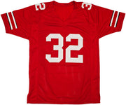 Ohio State Buckeyes TreVeyon Henderson Autographed Red Jersey Beckett BAS Witness Stock #261836