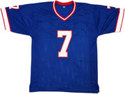 Buffalo Bills Doug Flutie Autographed Blue Jersey Beckett BAS Witness Stock #261912