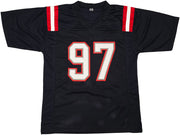 New England Patriots Milton Williams Autographed Blue Jersey Beckett BAS Witness Stock #261849