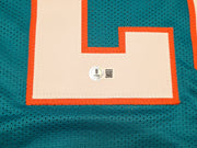 Miami Dolphins De'Von Achane Autographed Teal Jersey Beckett BAS Witness Stock #261450