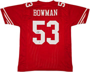 San Francisco 49ers NaVorro Bowman Autographed Red Jersey Beckett BAS Witness Stock #260073