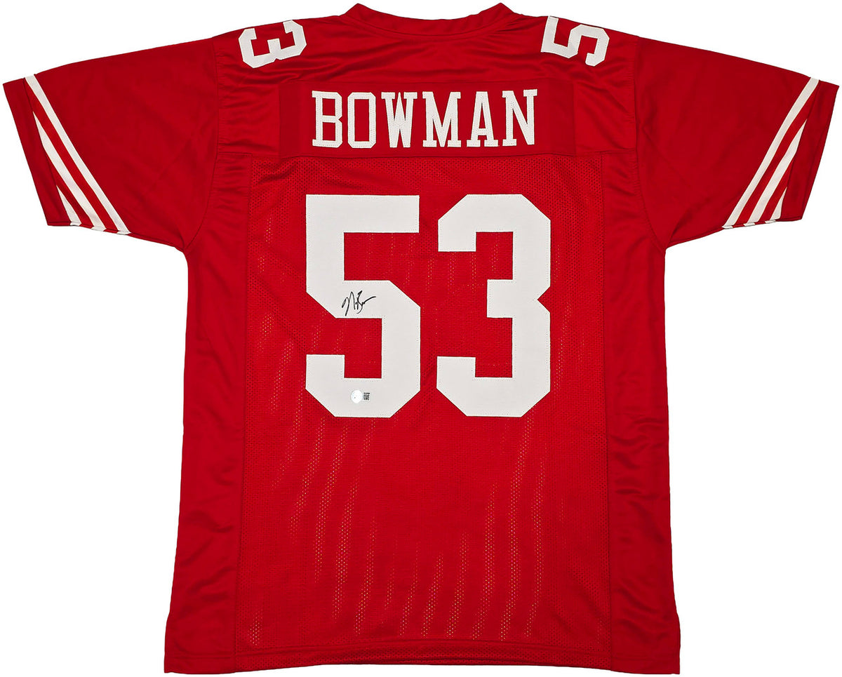 San Francisco 49ers NaVorro Bowman Autographed Red Jersey Beckett BAS Witness Stock #260073