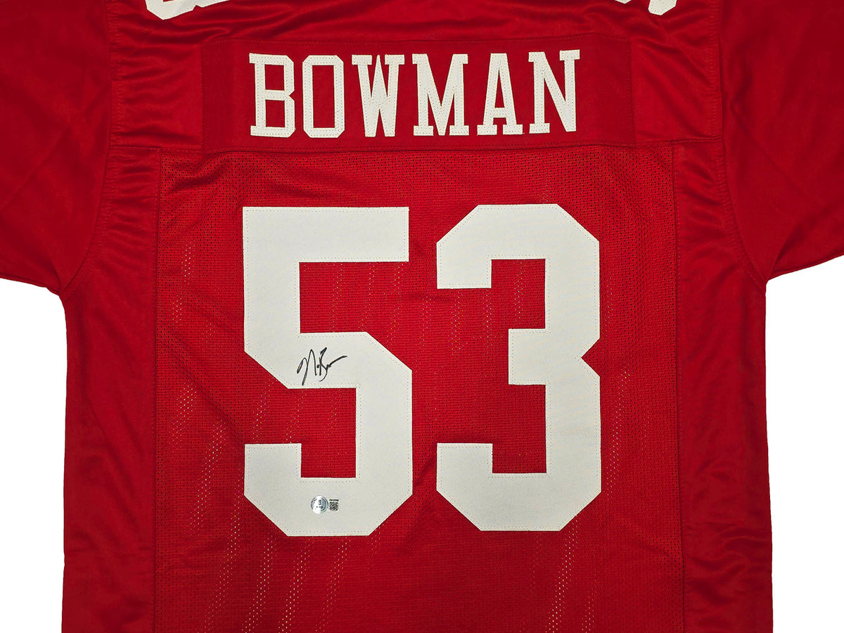 San Francisco 49ers NaVorro Bowman Autographed Red Jersey Beckett BAS Witness Stock #260073