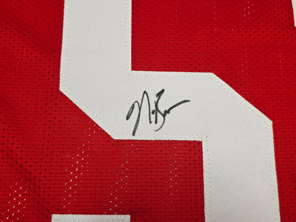 San Francisco 49ers NaVorro Bowman Autographed Red Jersey Beckett BAS Witness Stock #260073