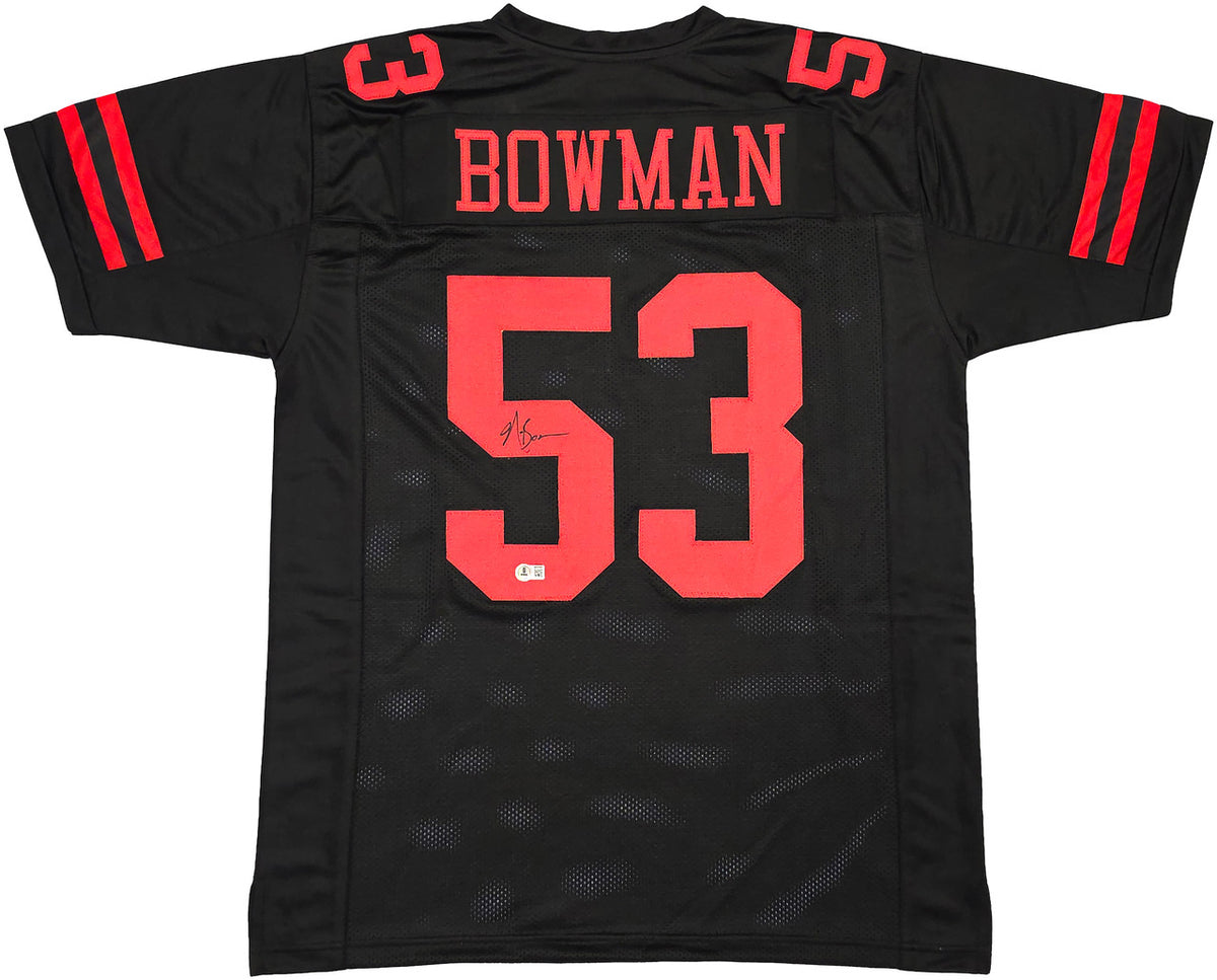 San Francisco 49ers NaVorro Bowman Autographed Black Jersey Beckett BAS Witness Stock #260074