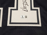Dallas Cowboys Danny White Autographed Blue Jersey "SB XII Champs" Beckett BAS Witness Stock #260078