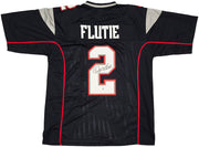 New England Patriots Doug Flutie Autographed Blue Jersey Beckett BAS Witness Stock #260076