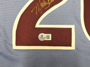 Philadelphia Phillies Mike Schmidt Autographed Light Blue Throwback Nike Jersey Size XL Beckett BAS QR Stock #261404