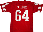 San Francisco 49ers Dave Wilcox Autographed Red Jersey "HOF 2000" Beckett BAS QR Stock #261917