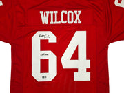 San Francisco 49ers Dave Wilcox Autographed Red Jersey "HOF 2000" Beckett BAS QR Stock #261917