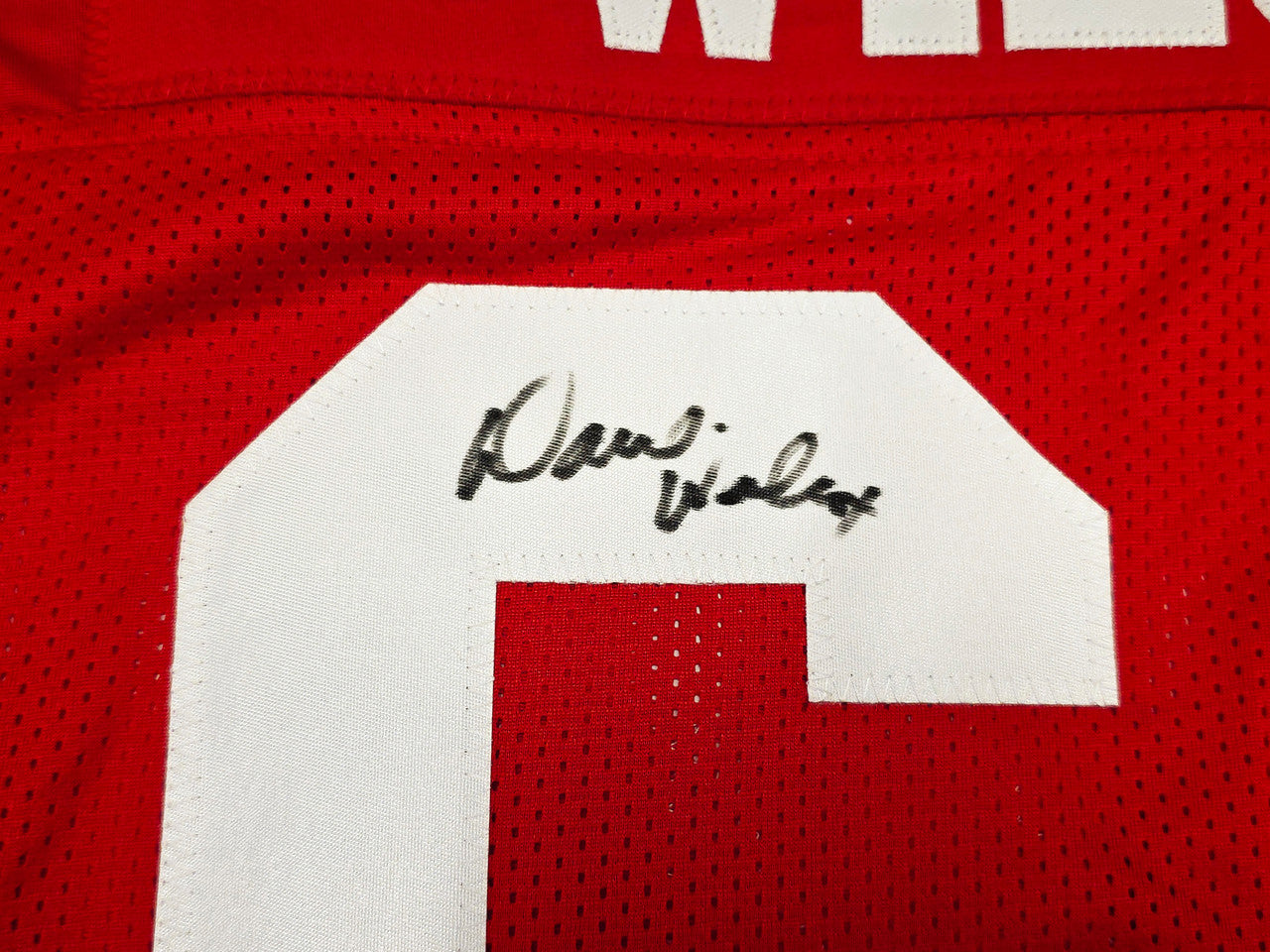 San Francisco 49ers Dave Wilcox Autographed Red Jersey "HOF 2000" Beckett BAS QR Stock #261917