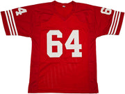 San Francisco 49ers Dave Wilcox Autographed Red Jersey "HOF 2000" Beckett BAS QR Stock #261917