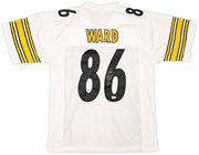 Pittsburgh Steelers Hines Ward Autographed White Jersey Beckett BAS Witness Stock #261911