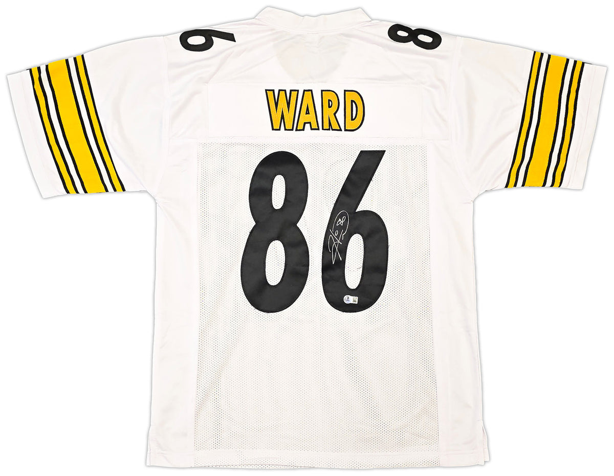 Pittsburgh Steelers Hines Ward Autographed White Jersey Beckett BAS Witness Stock #261911