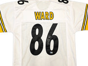 Pittsburgh Steelers Hines Ward Autographed White Jersey Beckett BAS Witness Stock #261911