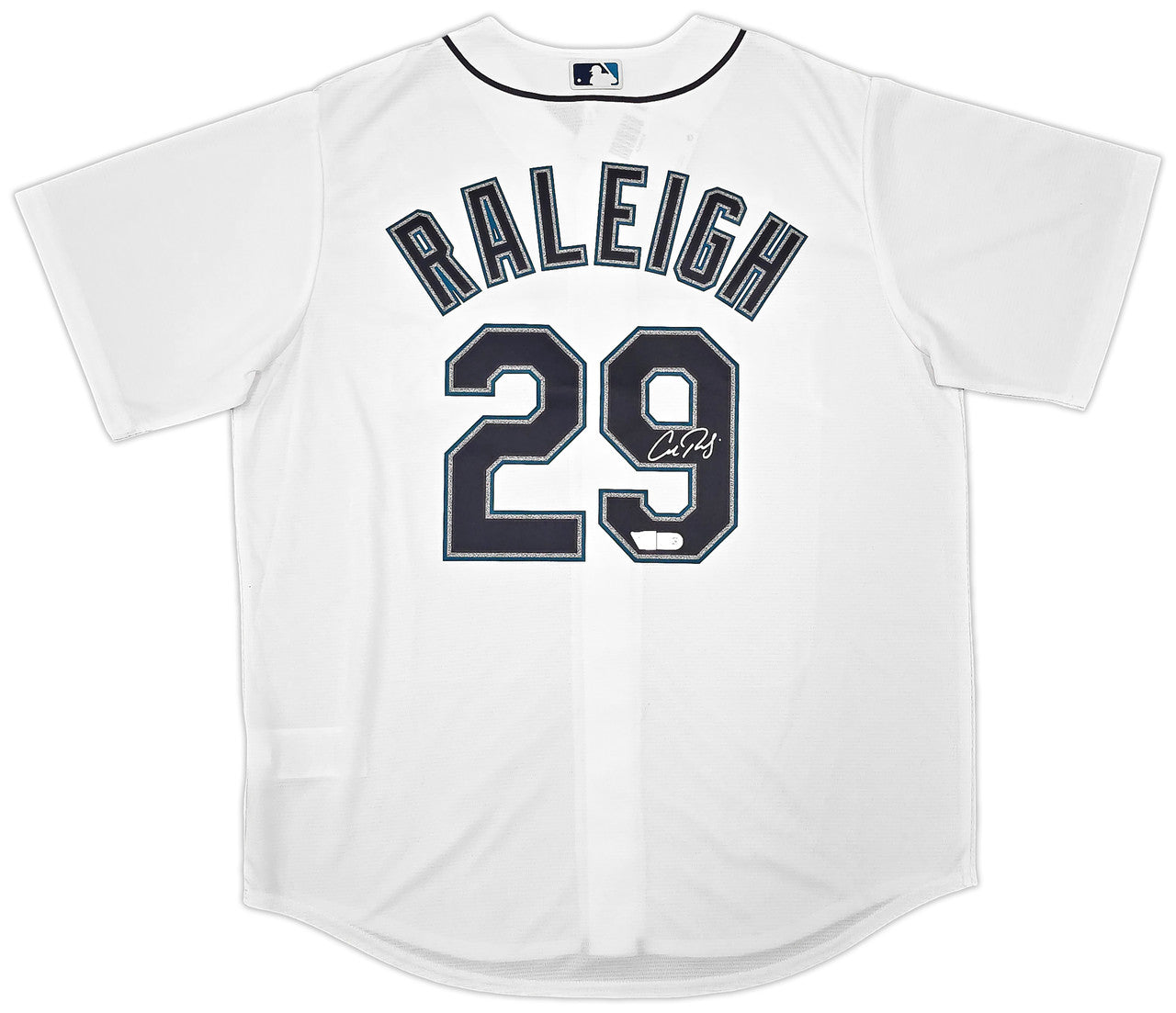 Seattle Mariners Cal Raleigh Autographed White Nike Jersey Size L Fanatics & MLB Holo Stock #261867
