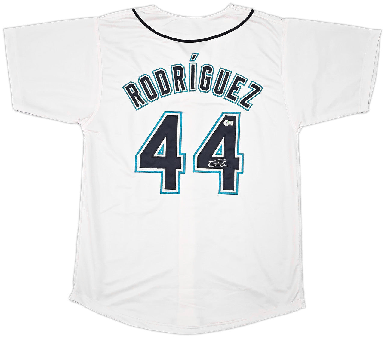 Seattle Mariners Julio Rodriguez Autographed White Jersey Beckett BAS QR Stock #261866