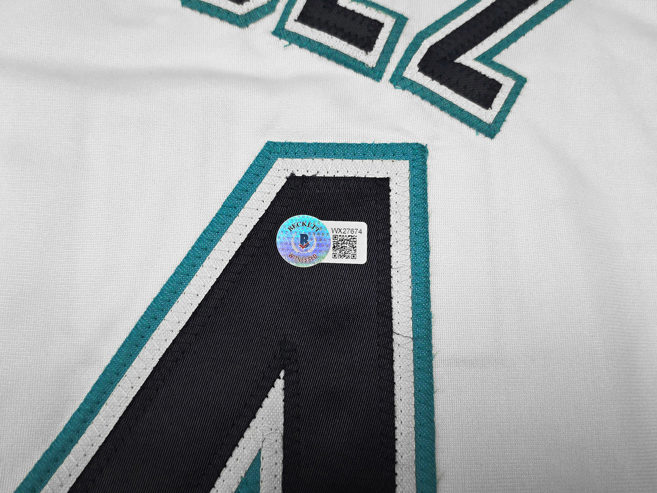 Seattle Mariners Julio Rodriguez Autographed White Jersey Beckett BAS QR Stock #261866