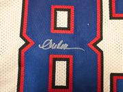 Buffalo Bills Jim Kelly, Thurman Thomas & Andre Reed Autographed White Jersey Beckett BAS Witness Stock #261517