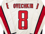 Washington Capitals Alex Ovechkin Autographed White Jersey Beckett BAS QR Stock #261918