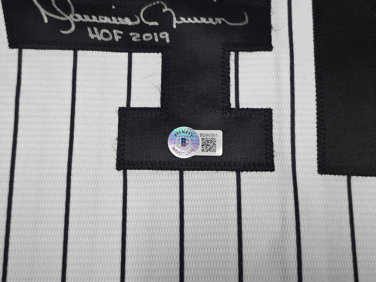 New York Yankees Mariano Rivera Autographed White Pinstripe Nike Jersey Size XL "HOF 2019" Beckett BAS QR Stock #261403