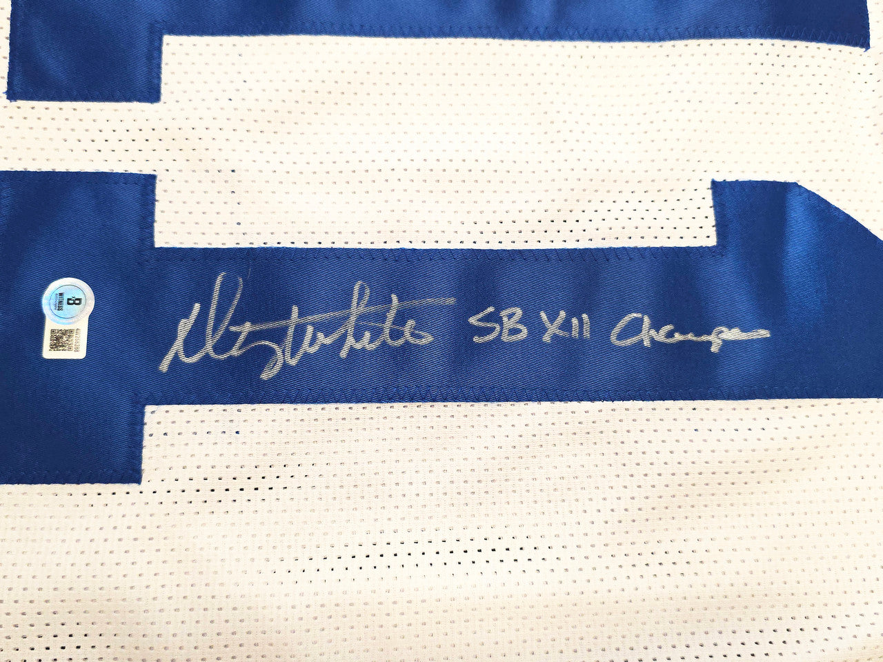 Dallas Cowboys Danny White Autographed White Jersey "SB XII Champs" Beckett BAS Witness Stock #261515