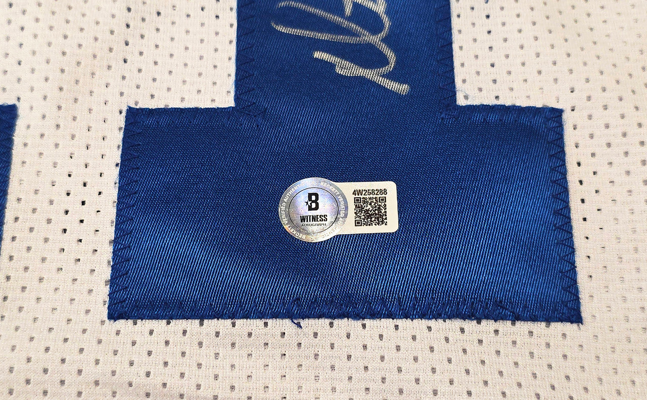 Dallas Cowboys Danny White Autographed White Jersey "SB XII Champs" Beckett BAS Witness Stock #261515