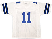 Dallas Cowboys Danny White Autographed White Jersey "SB XII Champs" Beckett BAS Witness Stock #261515