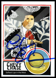 Chevy Chase Autographed Three Amigos Trading Card "Softest Lips in the West" Beckett BAS QR Stock #261951
