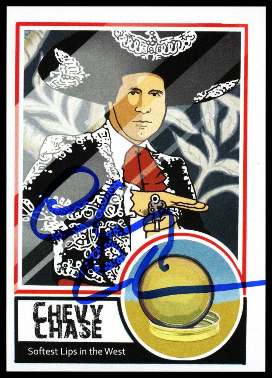 Chevy Chase Autographed Three Amigos Trading Card "Softest Lips in the West" Beckett BAS QR Stock #261951