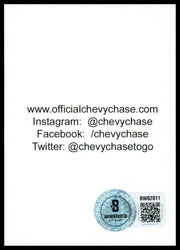 Chevy Chase Autographed Three Amigos Trading Card "Softest Lips in the West" Beckett BAS QR Stock #261951