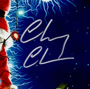 Chevy Chase Autographed 11x17 Movie Poster Christmas Vacation Clark Griswold (In Silver) Beckett BAS QR Stock #261946