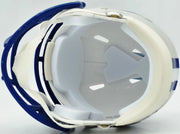 Barry Sanders Autographed Detroit Lions 1983-02 Silver Throwback Speed Mini Helmet Beckett BAS QR Stock #260182