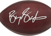 Barry Sanders Autographed Official NFL Leather Game Prepped Football Detroit Lions Beckett BAS QR Stock #260174