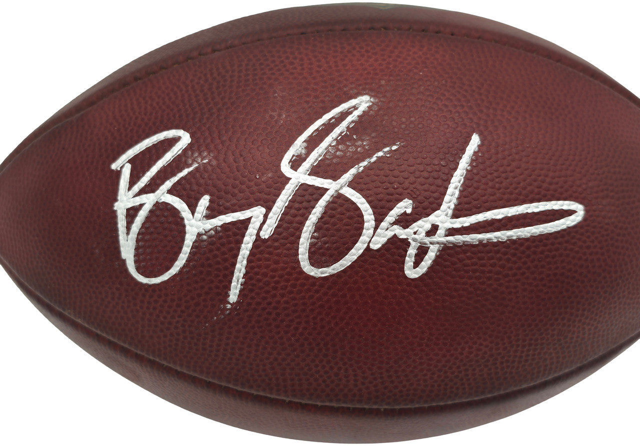 Barry Sanders Autographed Official NFL Leather Game Prepped Football Detroit Lions Beckett BAS QR Stock #260174