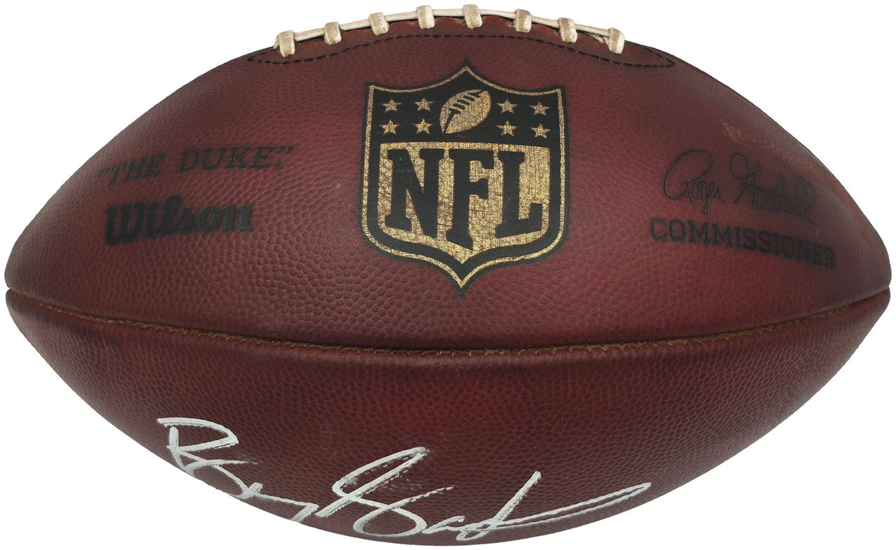 Barry Sanders Autographed Official NFL Leather Game Prepped Football Detroit Lions Beckett BAS QR Stock #260174