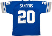 Detroit Lions Barry Sanders Autographed Blue Authentic Mitchell & Ness 1996 NFL Legacy Throwback Jersey Size 52 Beckett BAS QR Stock #260155