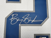 Detroit Lions Barry Sanders Autographed White Authentic Mitchell & Ness 1996 NFL Legacy Throwback Jersey Size 44 Beckett BAS QR Stock #260153