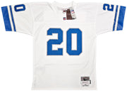 Detroit Lions Barry Sanders Autographed White Authentic Mitchell & Ness 1996 NFL Legacy Throwback Jersey Size 44 Beckett BAS QR Stock #260153