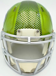 Malcolm Smith Autographed Seattle Seahawks Flash Green Speed Mini Helmet "SB LXVIII MVP" Beckett BAS Witness Stock #262122
